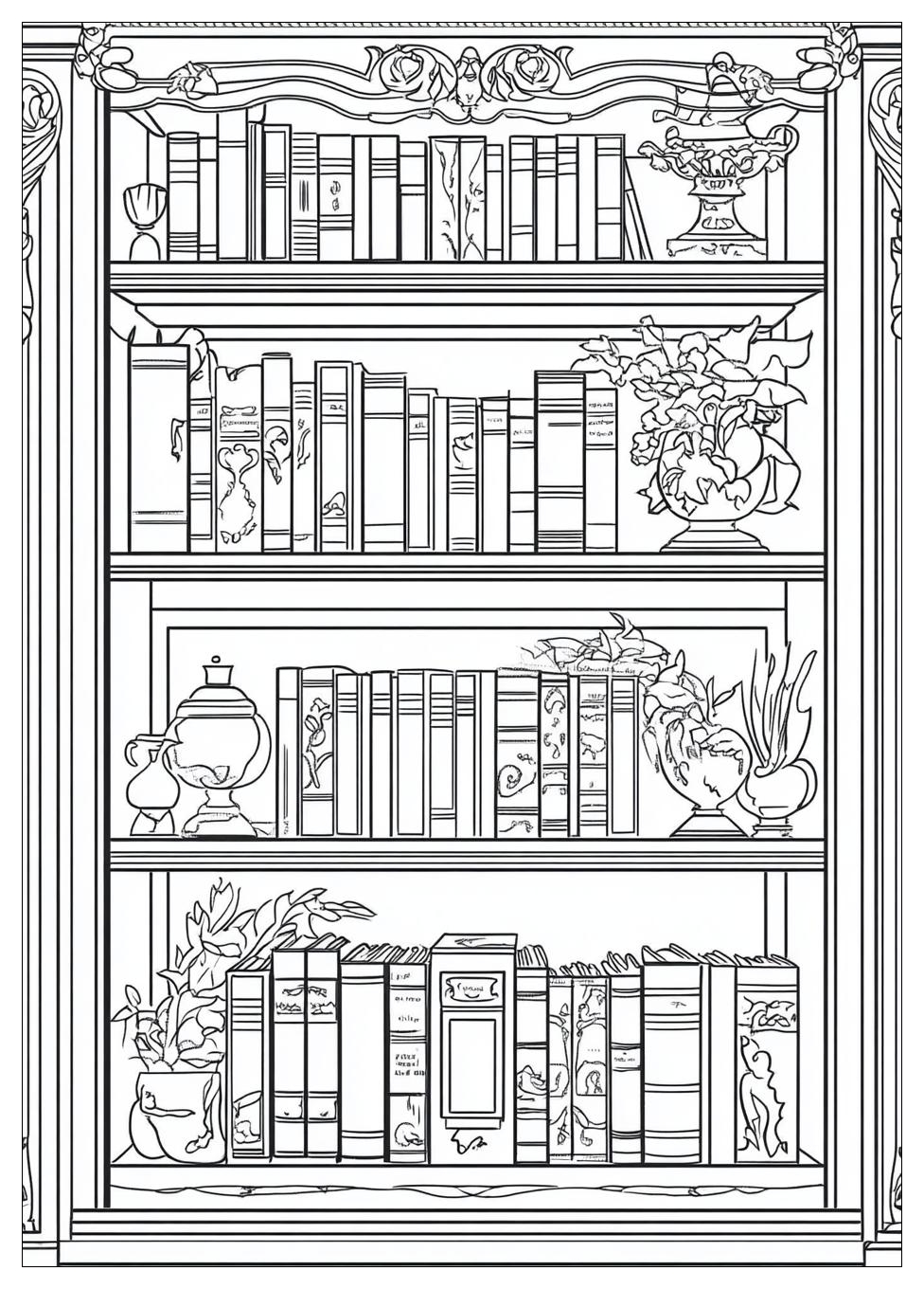 Library Coloring Pages-19