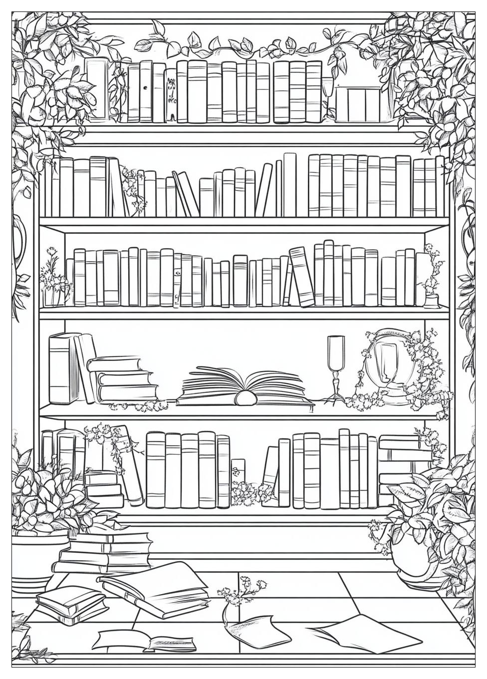 Library Coloring Pages-20