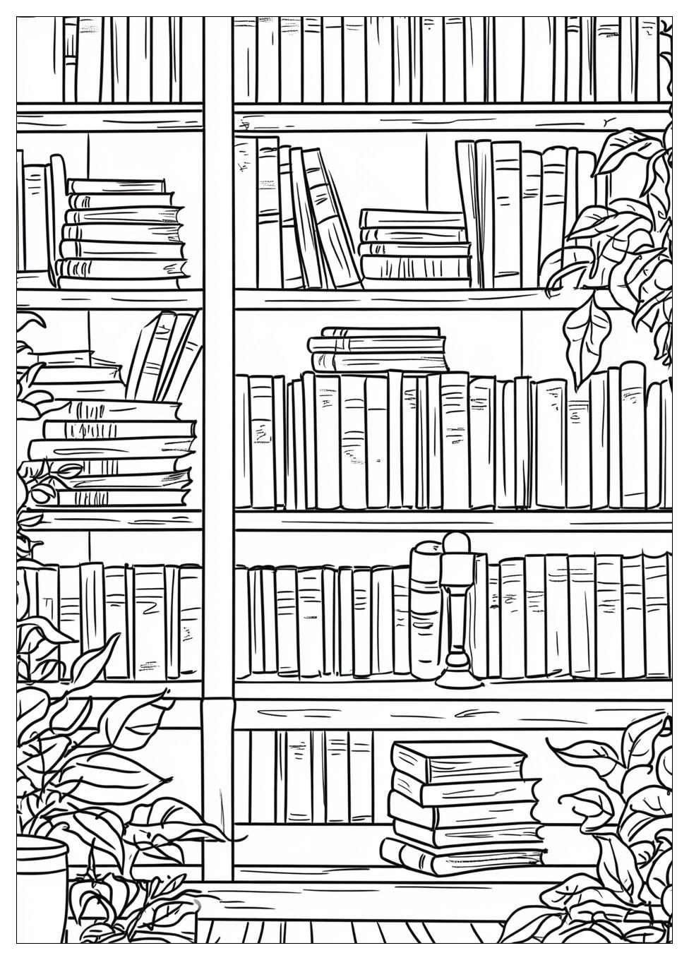 Library Coloring Pages-3