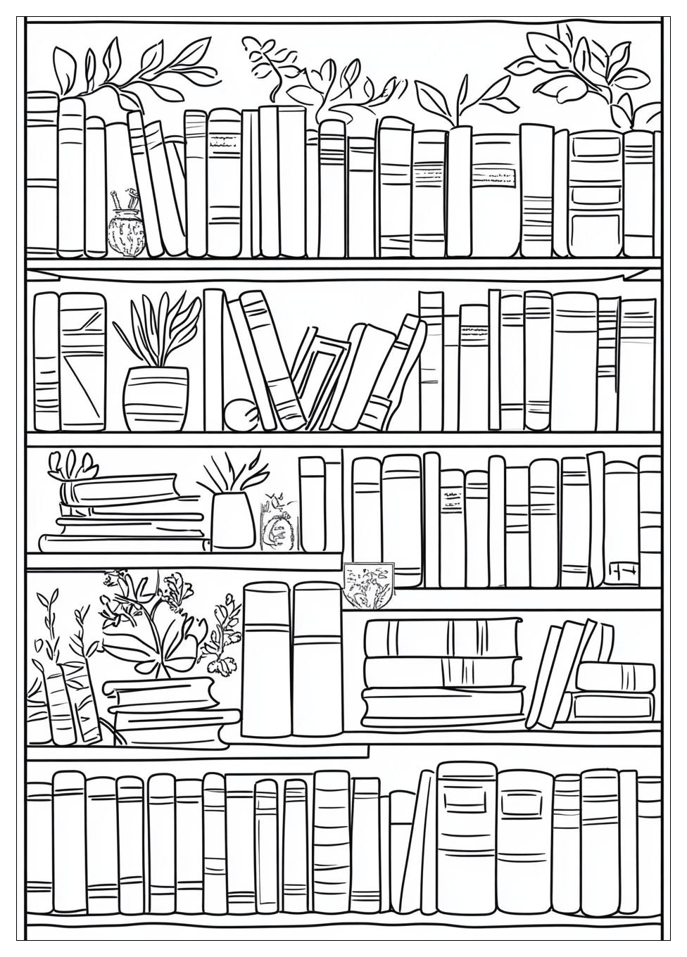 Library Coloring Pages-5