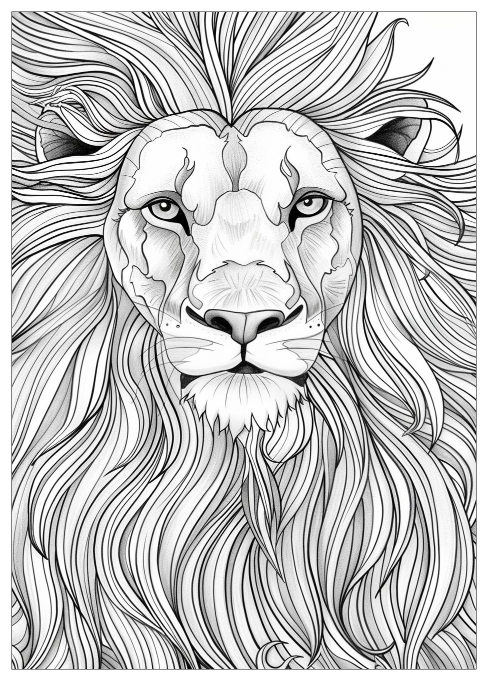 Lion Coloring Pages-14