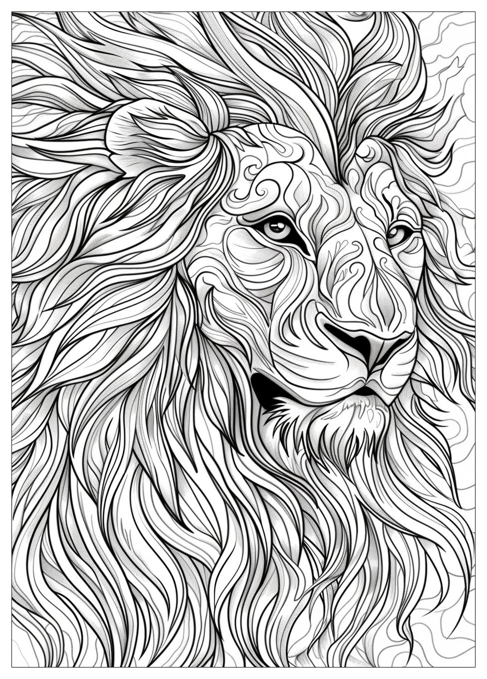 Lion Coloring Pages-15