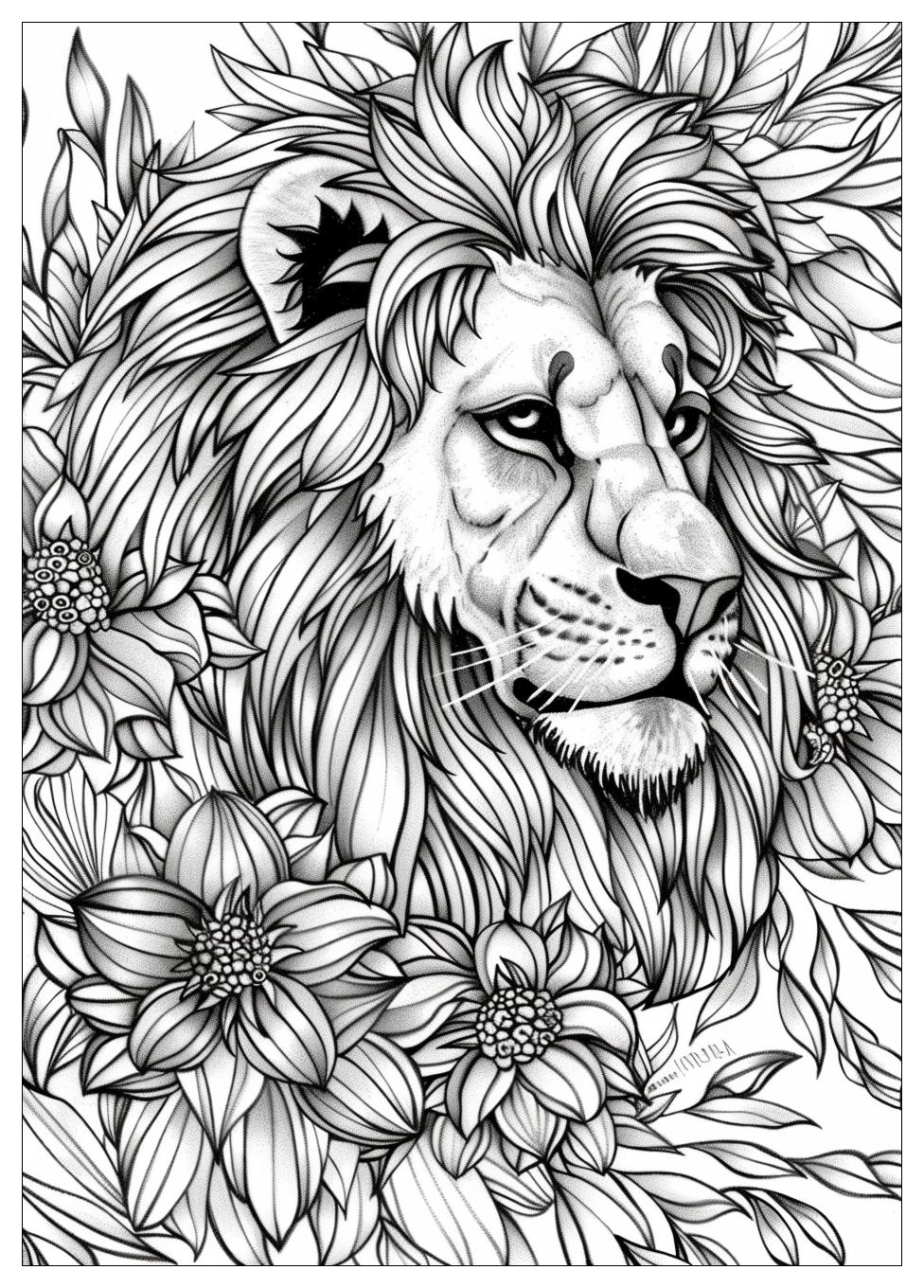 Lion Coloring Pages-16