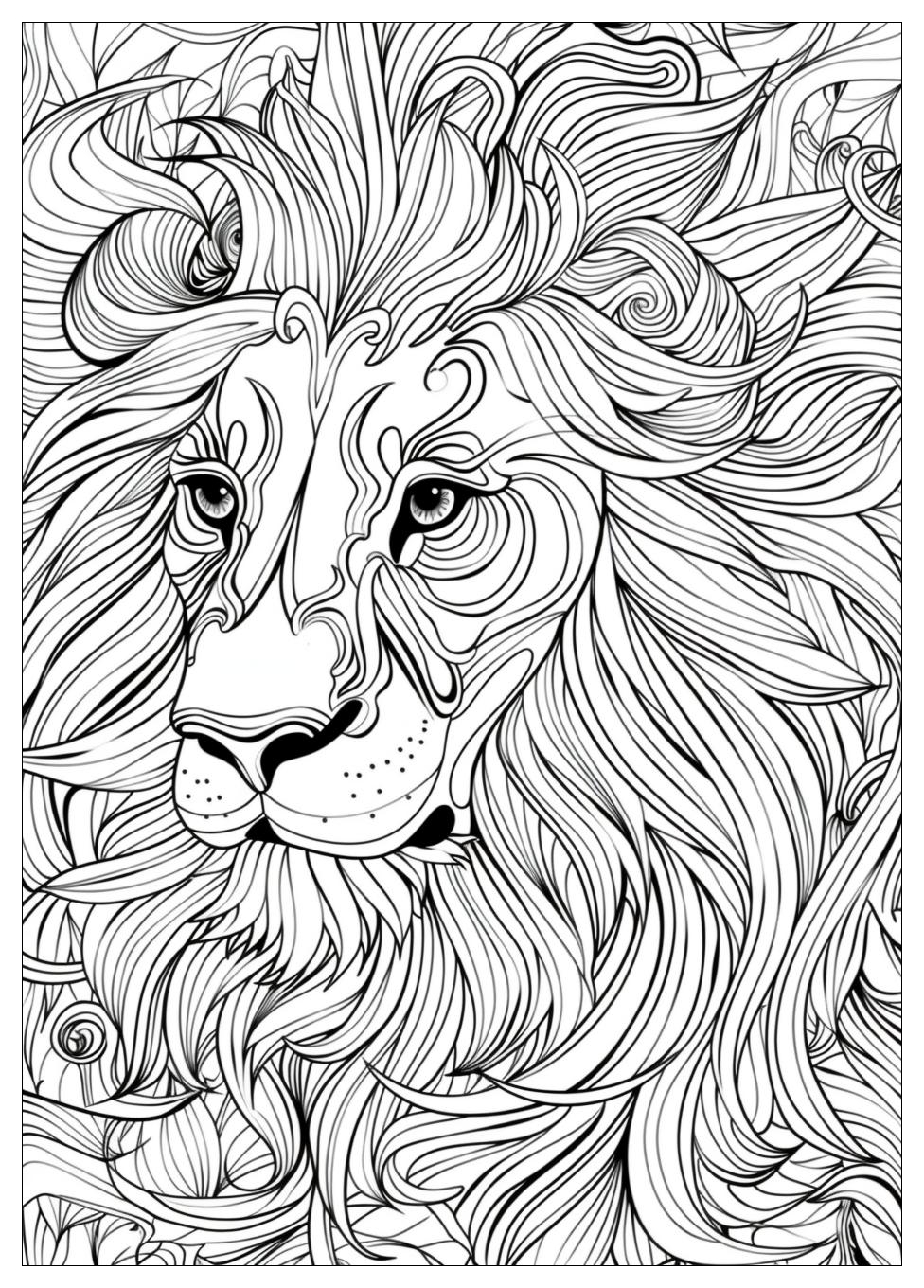 Lion Coloring Pages-17