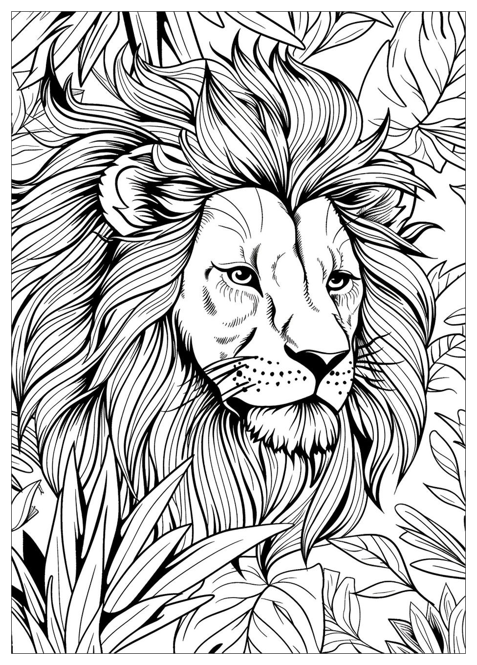Lion Coloring Pages-18