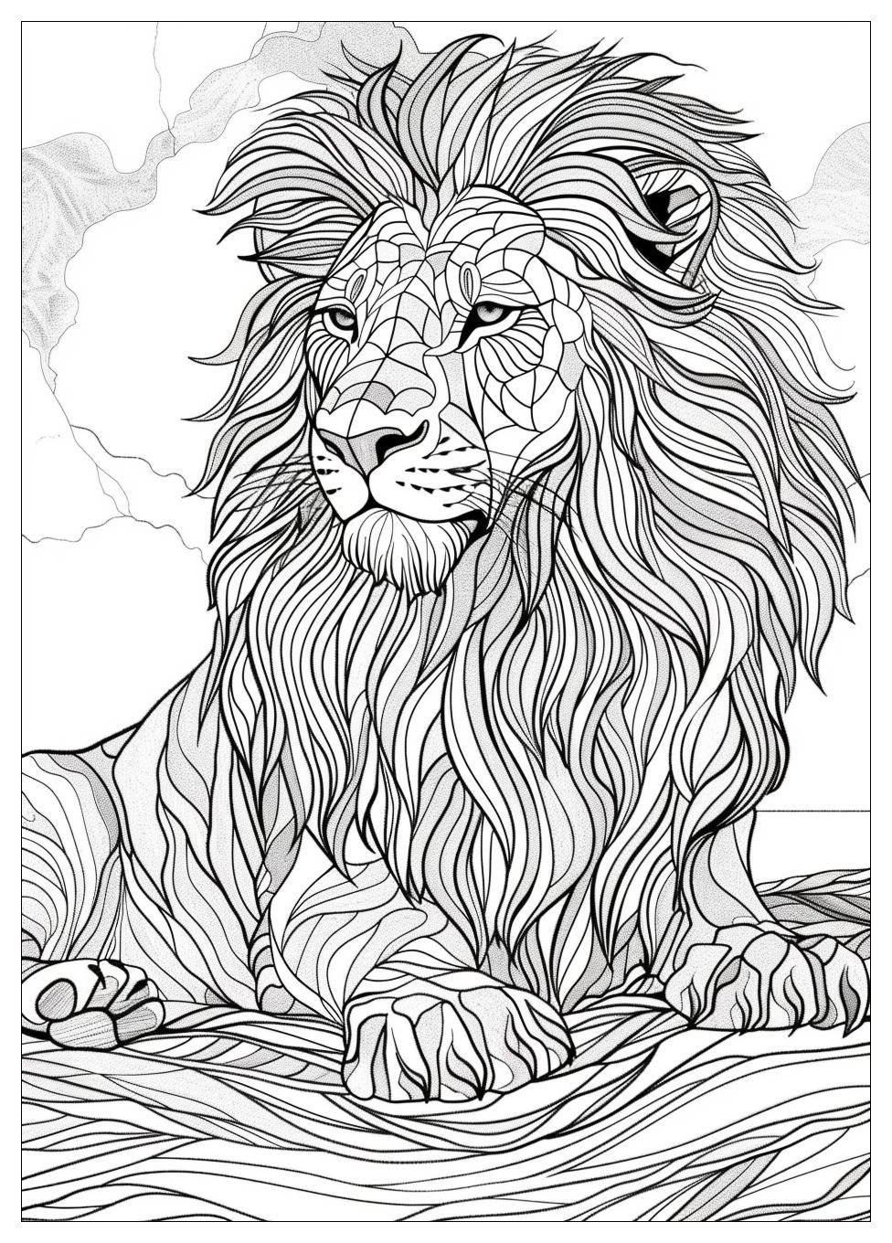 Lion Coloring Pages-19