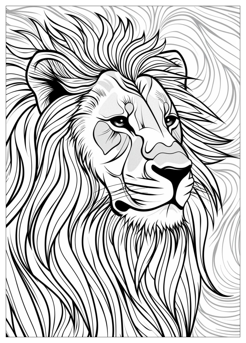 Lion Coloring Pages-5