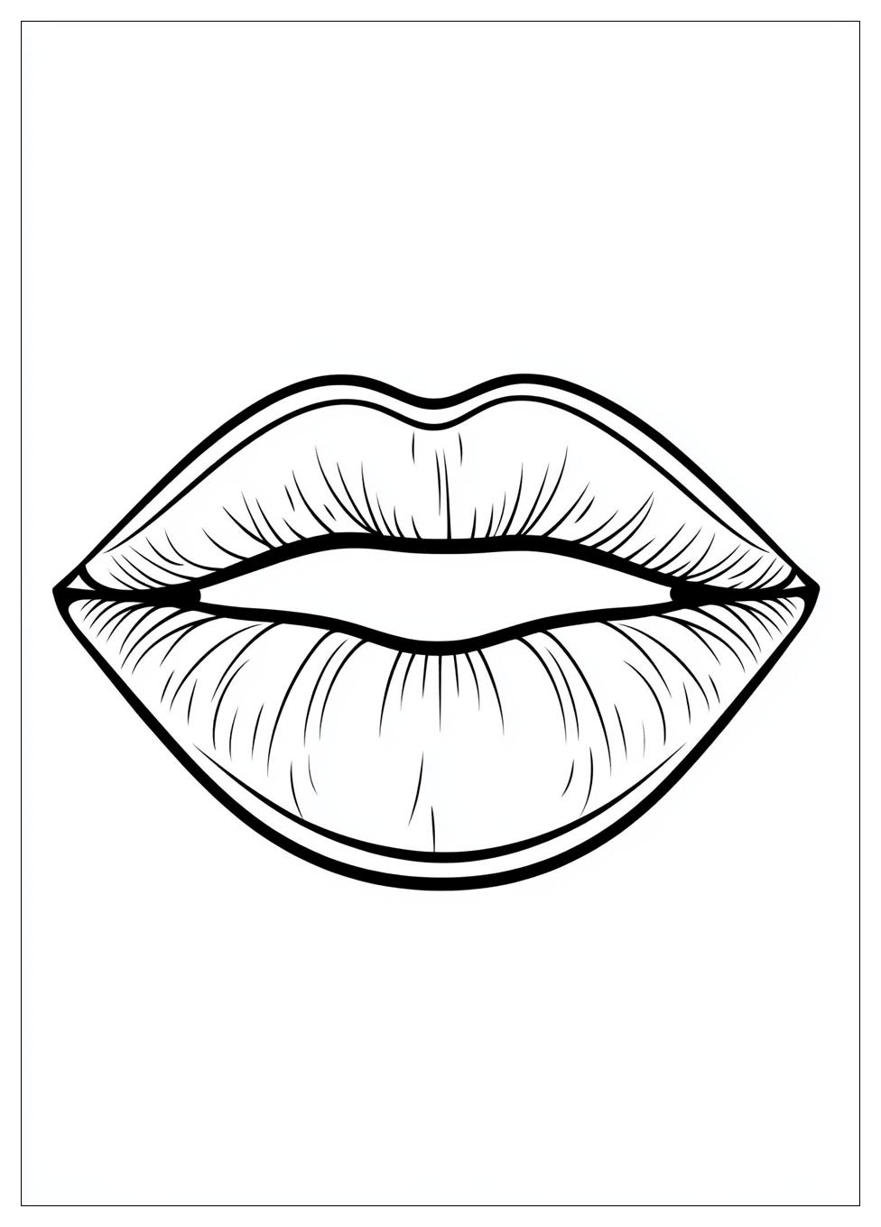 Lips Coloring Pages-1