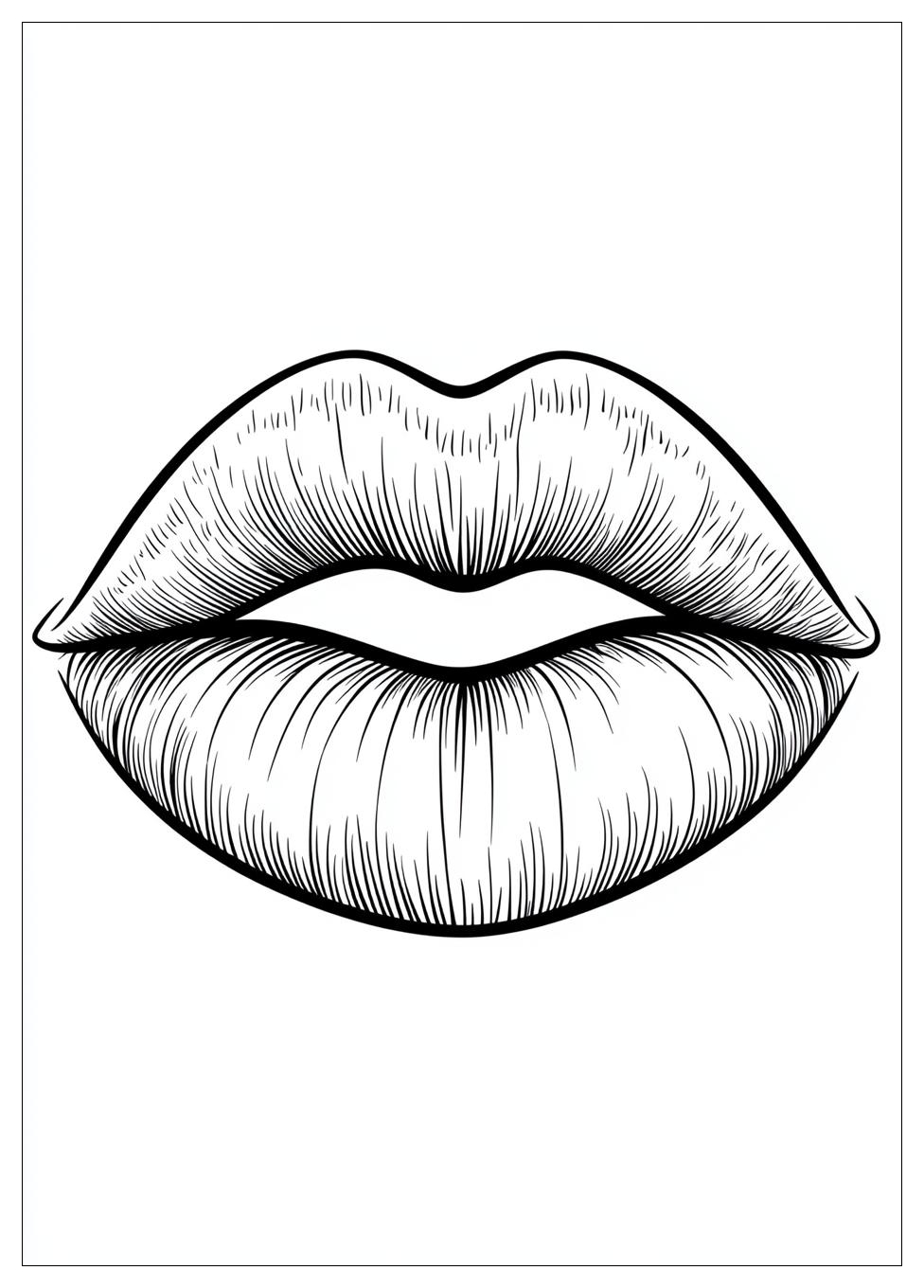 Lips Coloring Pages-12