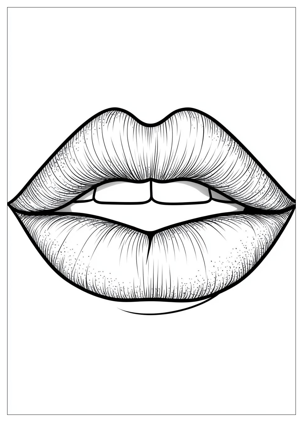 Lips Coloring Pages-17