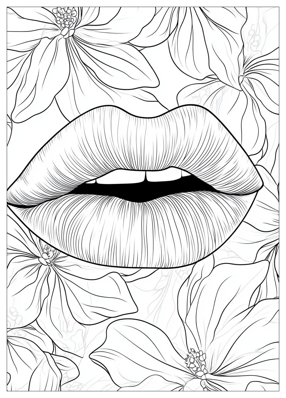 Lips Coloring Pages-18
