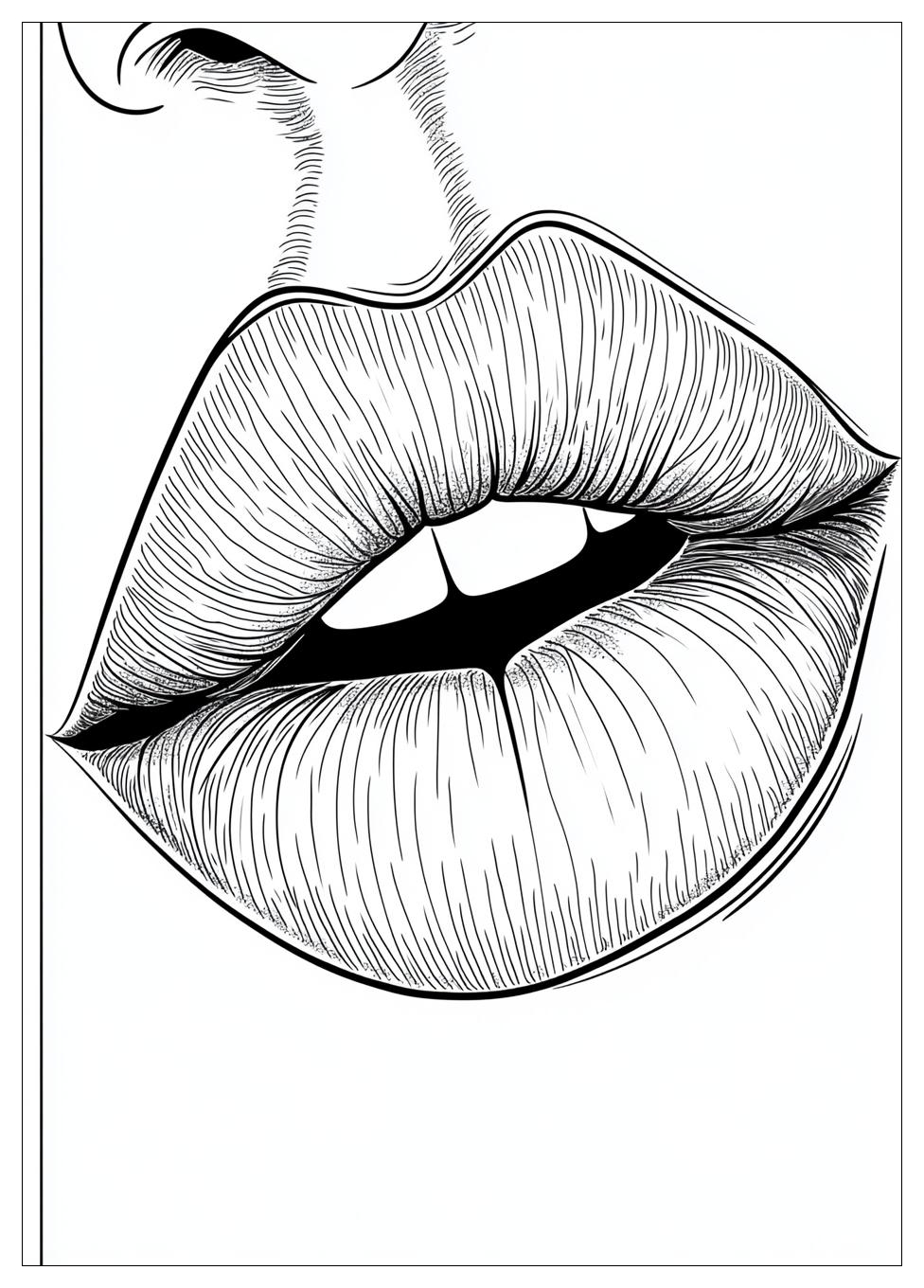 Lips Coloring Pages-19