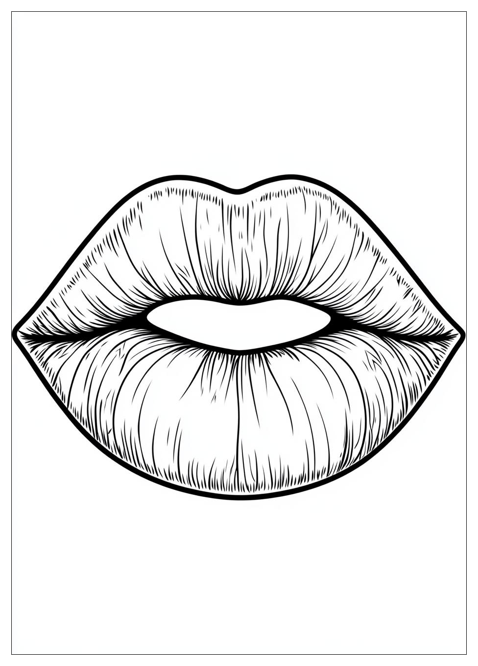 Lips Coloring Pages-3