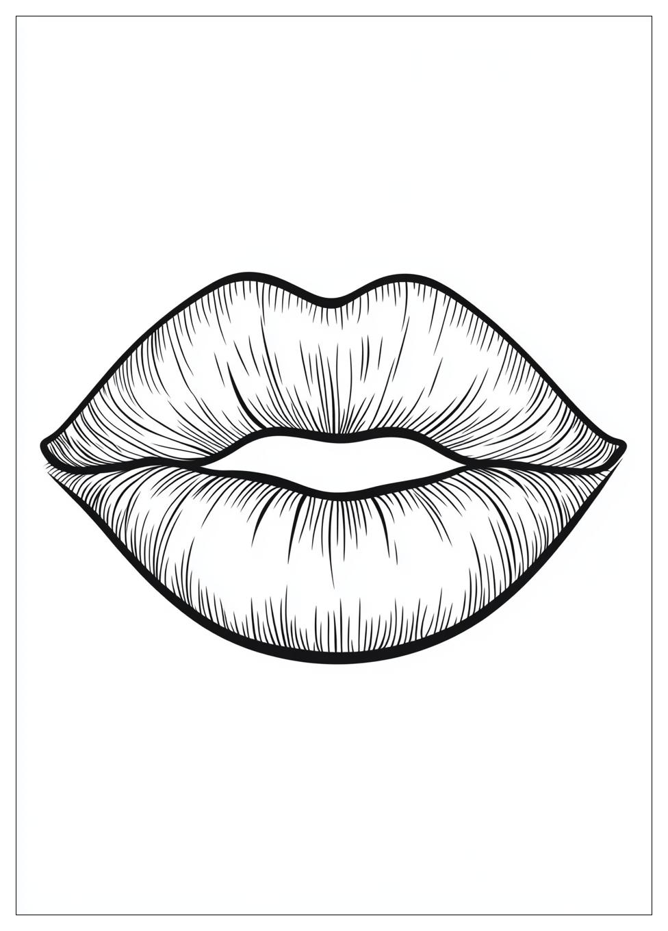 Lips Coloring Pages-6