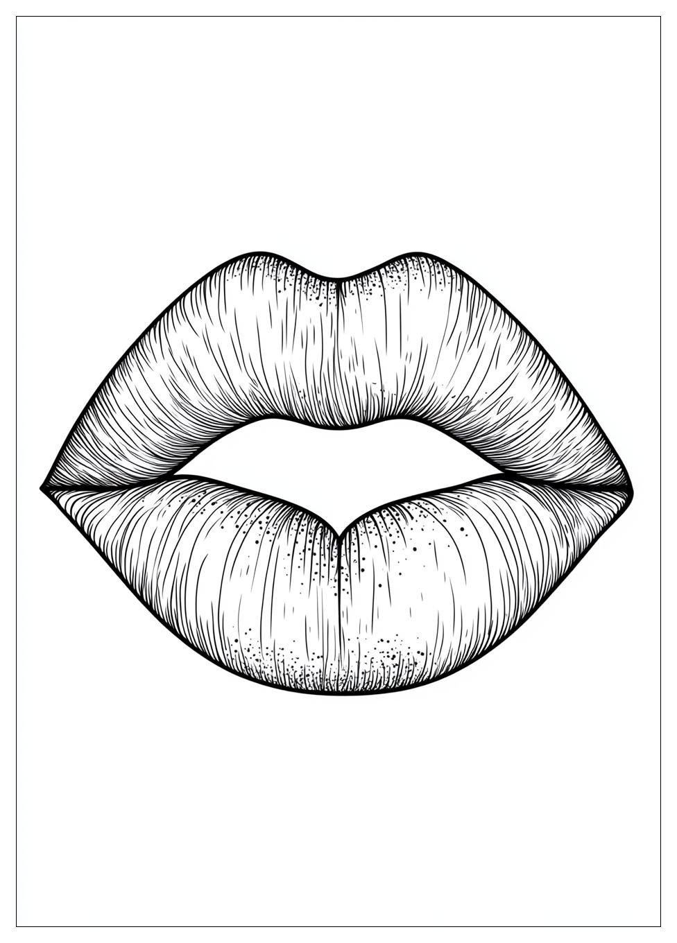 Lips Coloring Pages-7