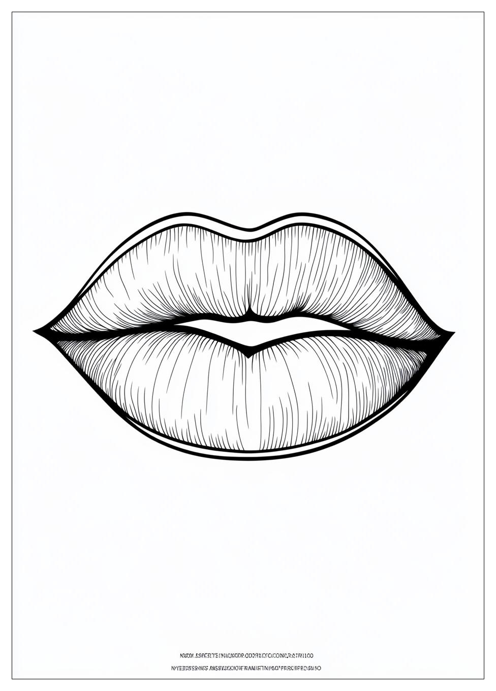Lips Coloring Pages-9