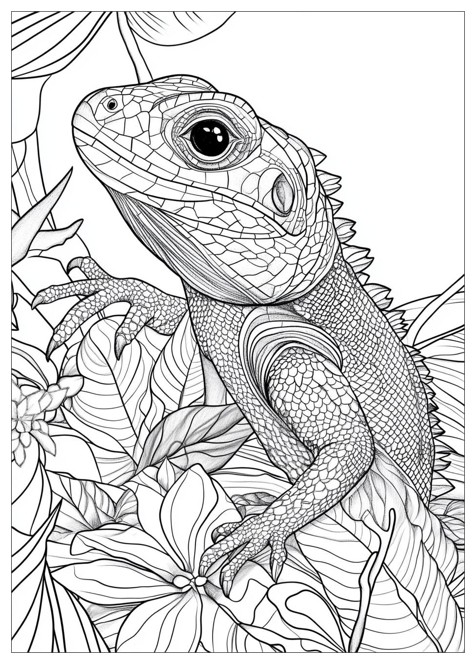 Lizard Coloring Pages-14