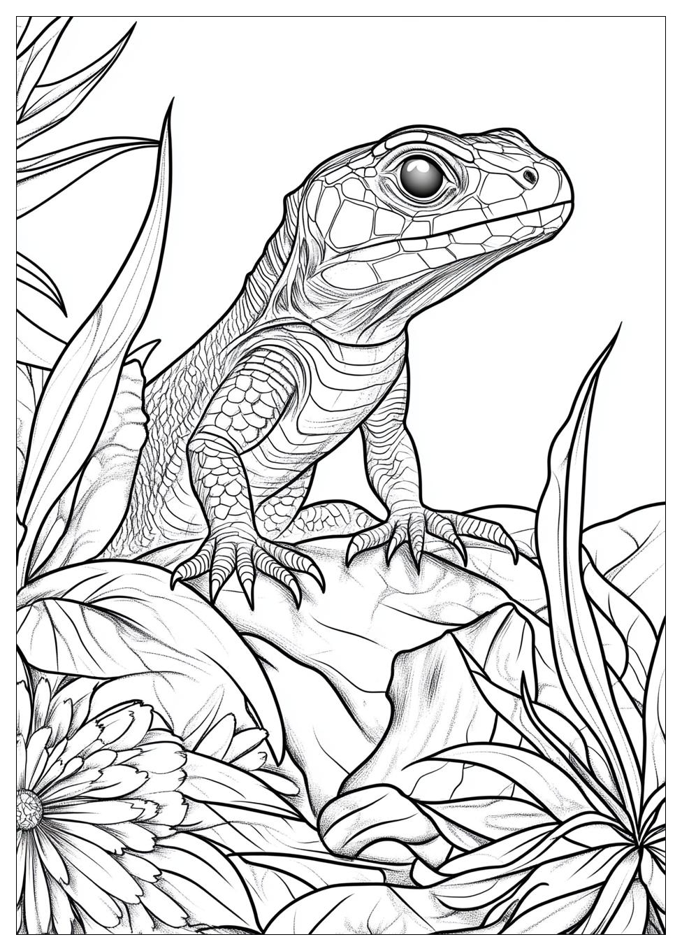 Lizard Coloring Pages-16