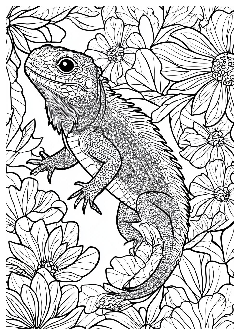 Lizard Coloring Pages-18