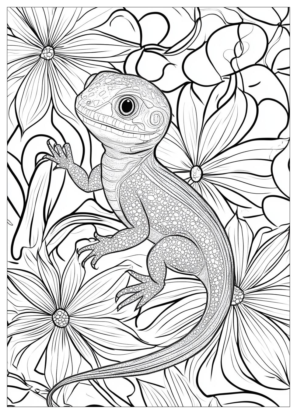 Lizard Coloring Pages-7