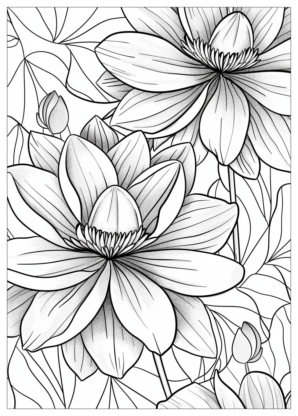 Lotus Flower Coloring Pages-14