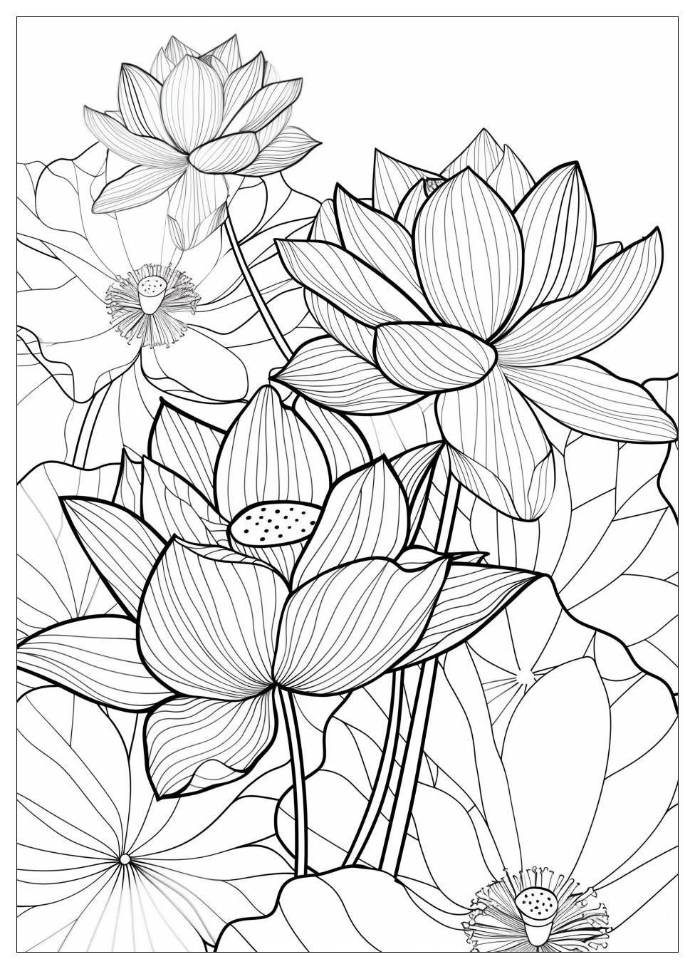 Lotus Flower Coloring Pages-18