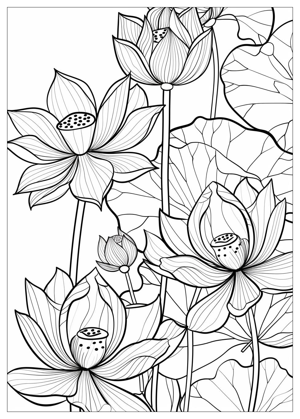 Lotus Flower Coloring Pages-20