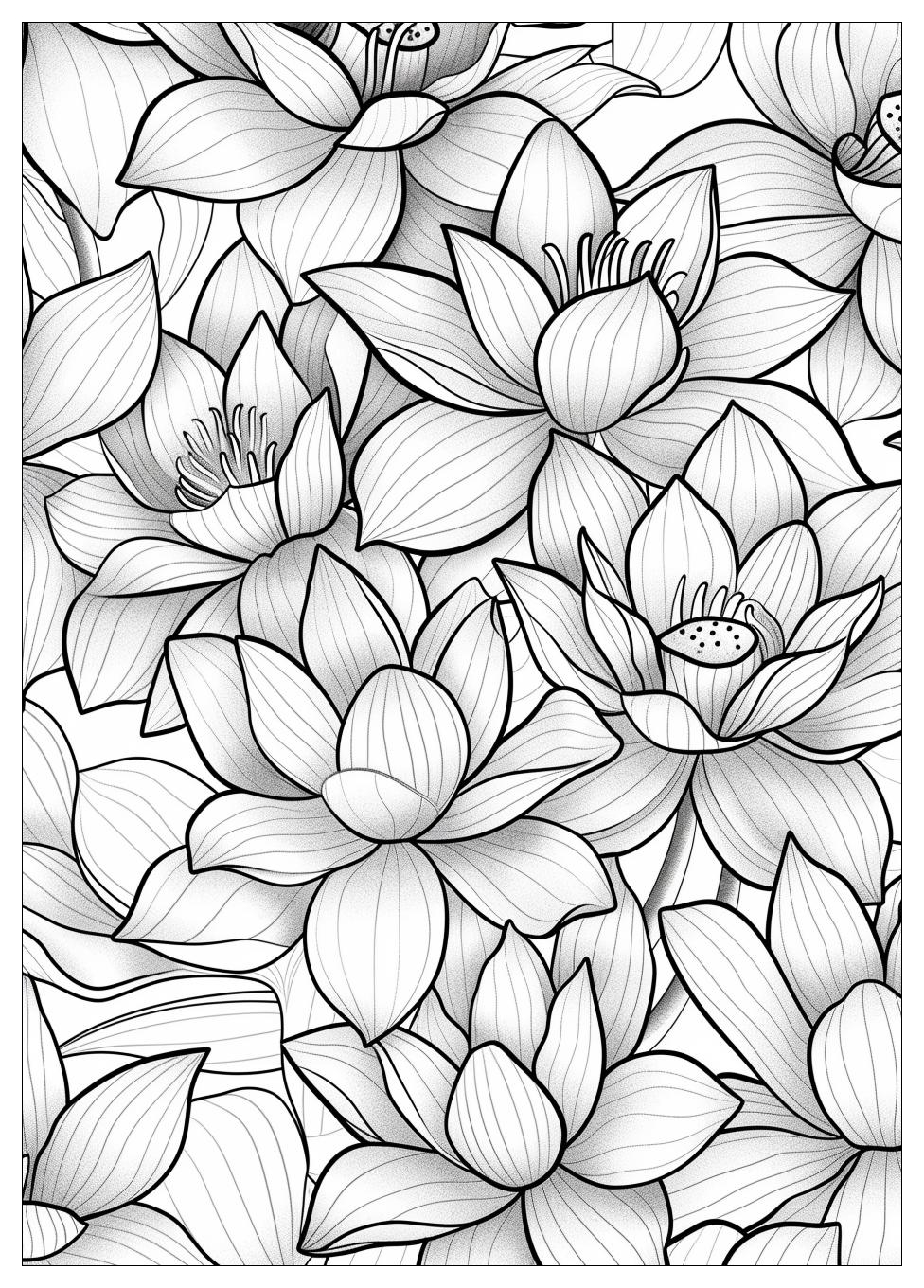 Lotus Flower Coloring Pages-9