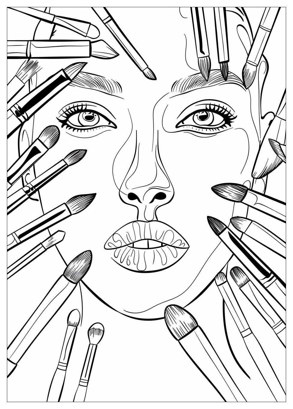 Makeup Coloring Pages-11
