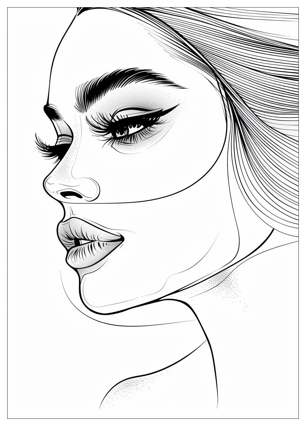 Makeup Coloring Pages-13
