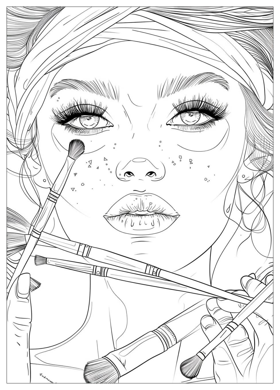 Makeup Coloring Pages-19