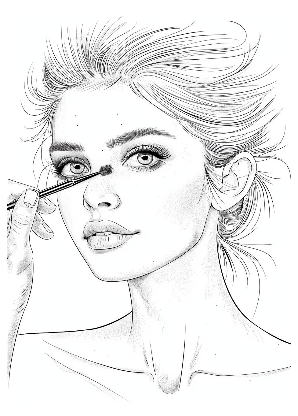Makeup Coloring Pages-20