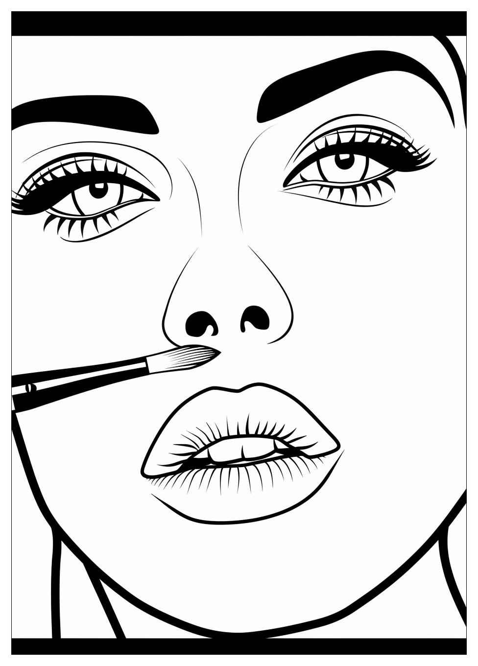 Makeup Coloring Pages-4