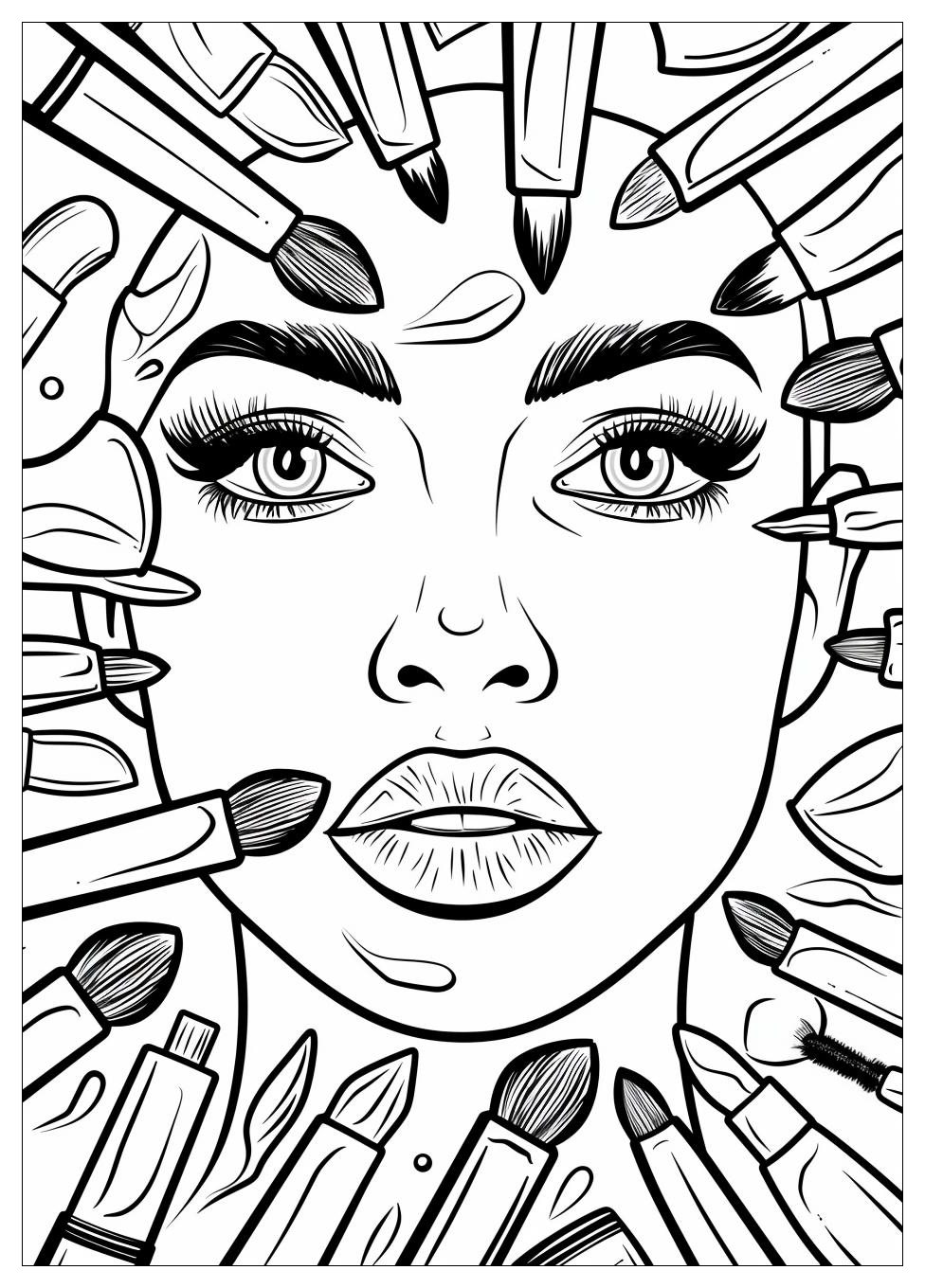 Makeup Coloring Pages-5