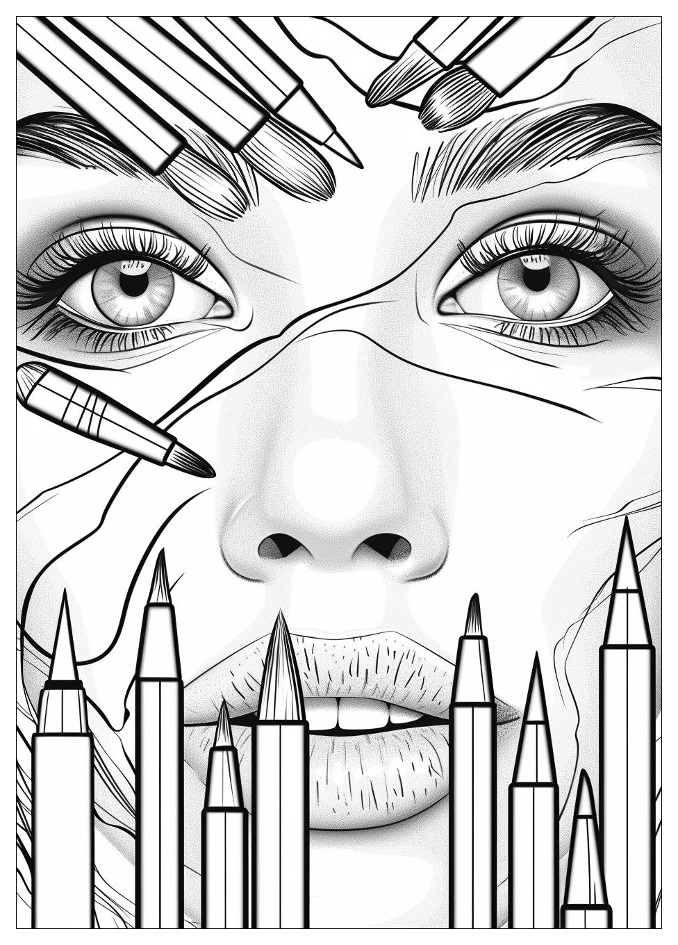 Makeup Coloring Pages-6