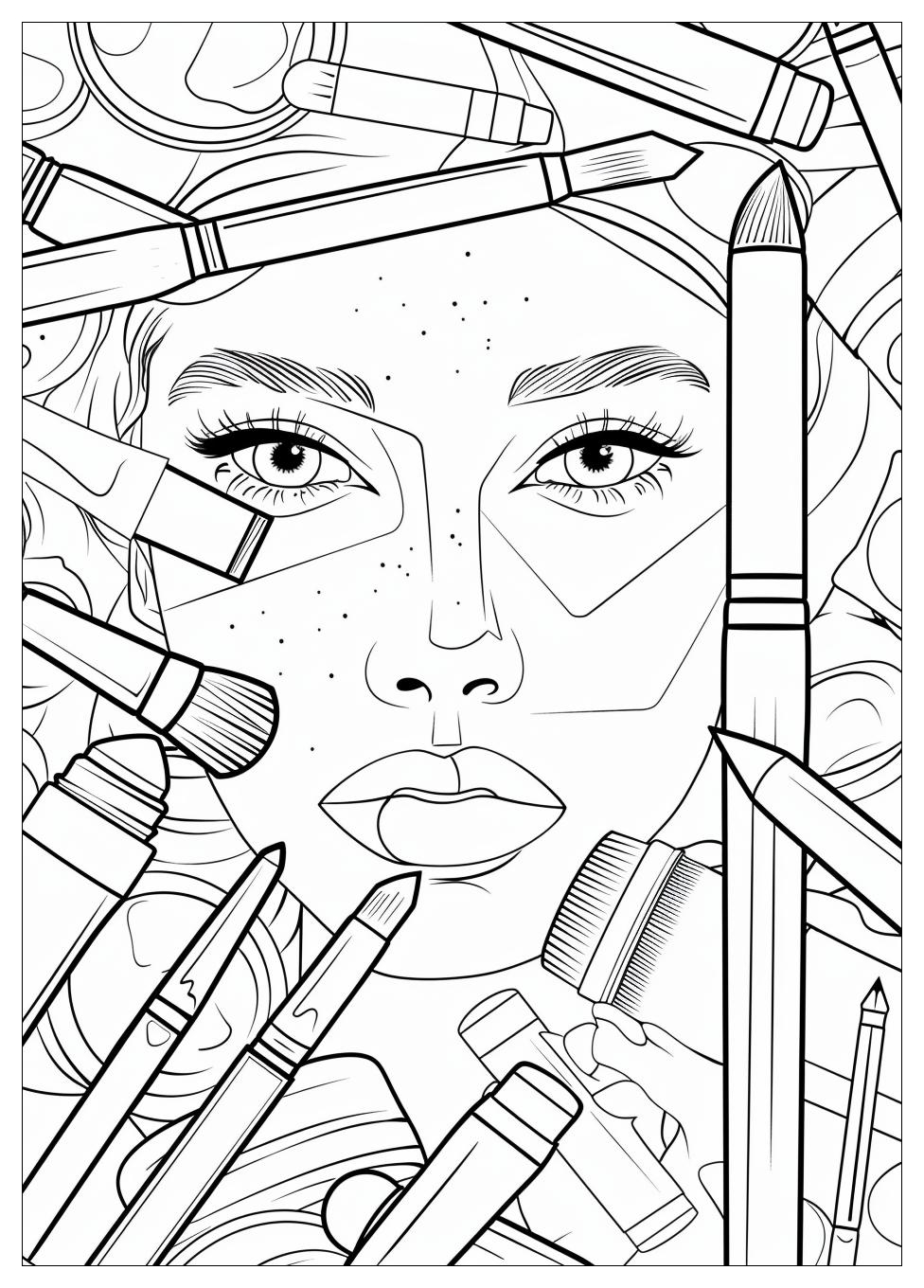 Makeup Coloring Pages-7