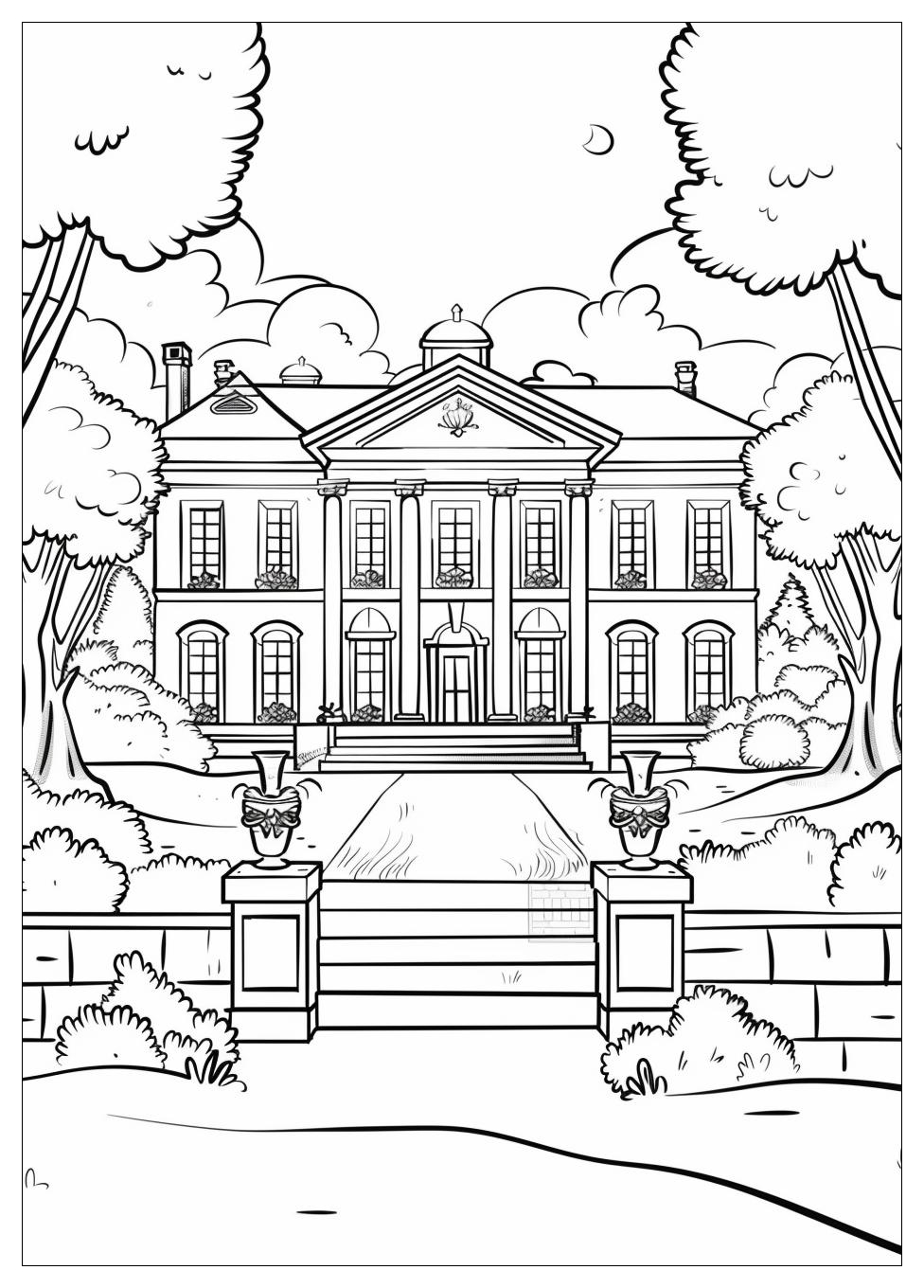 Mansion Coloring Pages-11