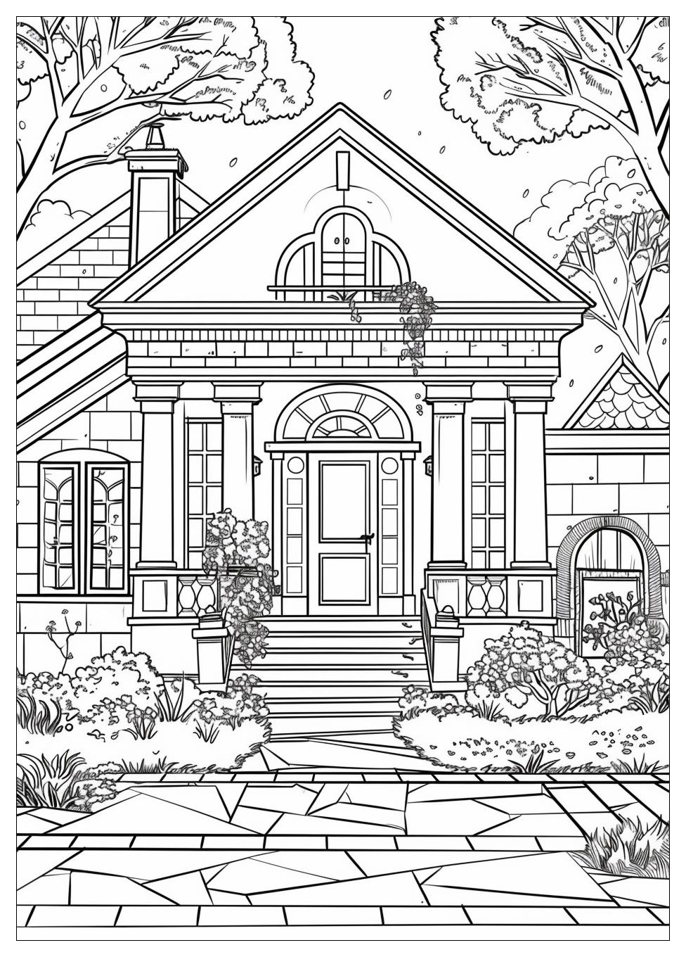 Mansion Coloring Pages-19