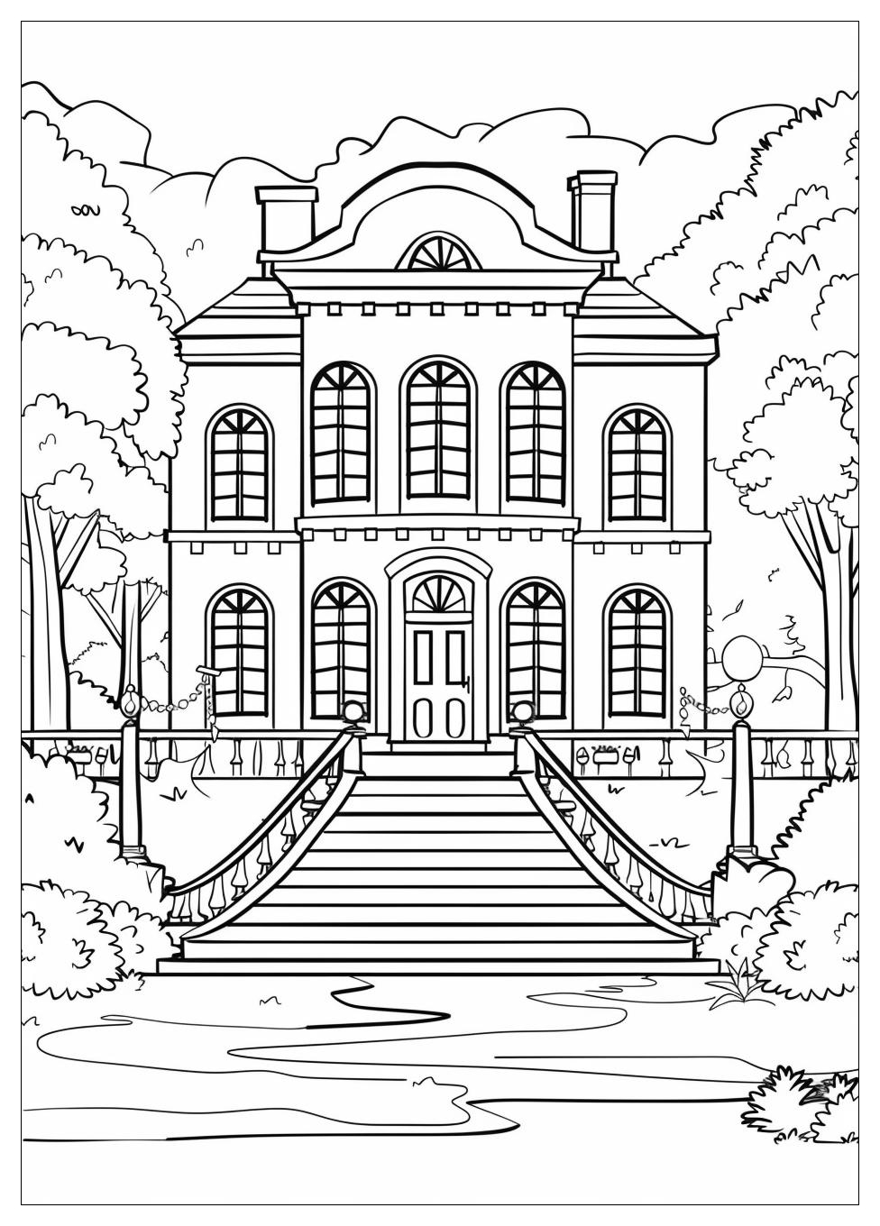 Mansion Coloring Pages-3