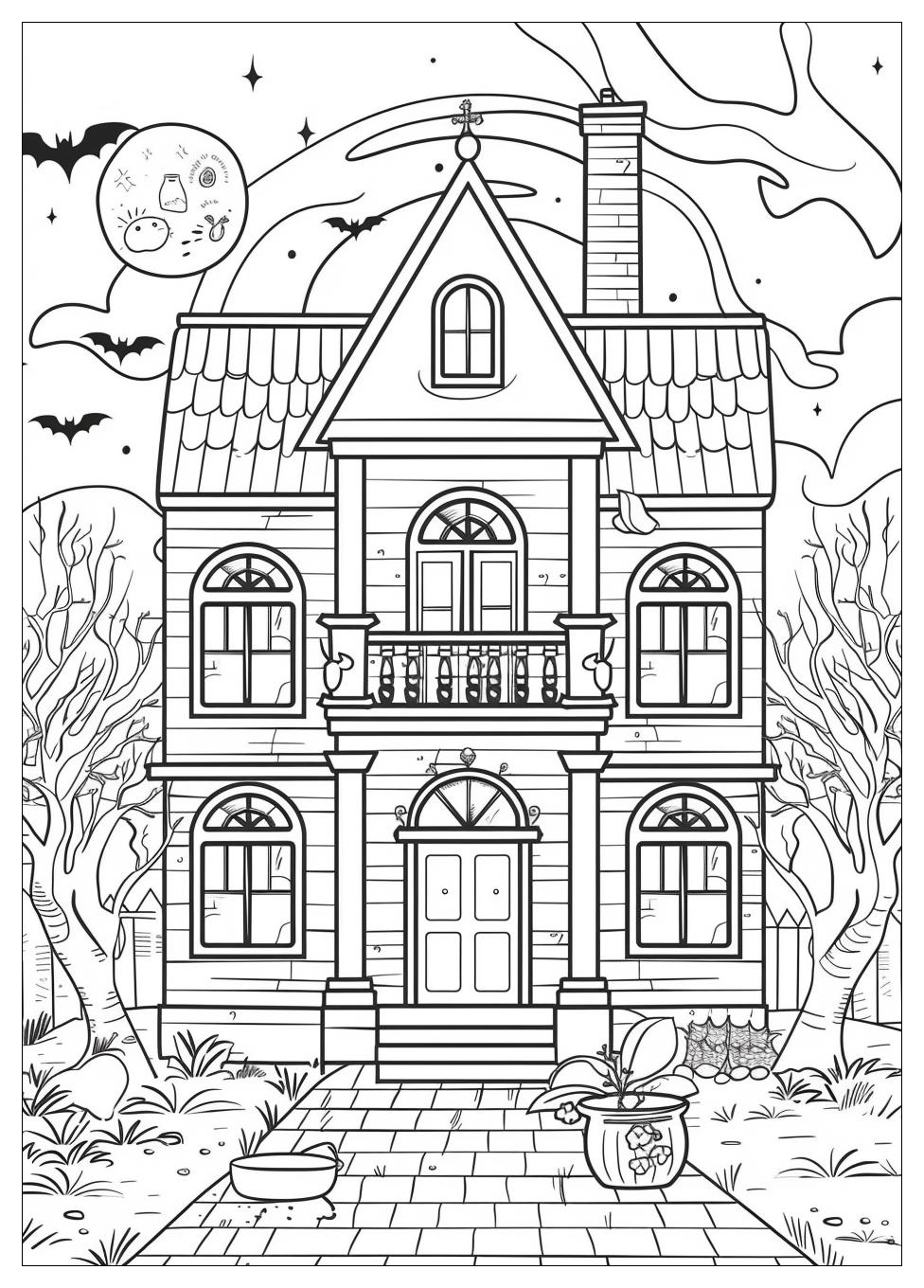 Mansion Coloring Pages-4