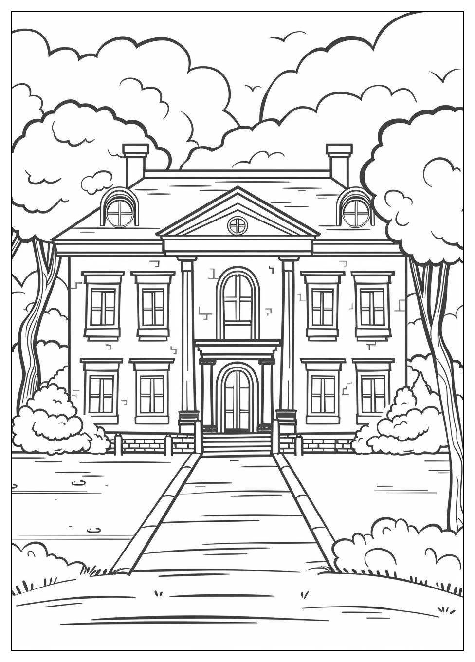 Mansion Coloring Pages-5