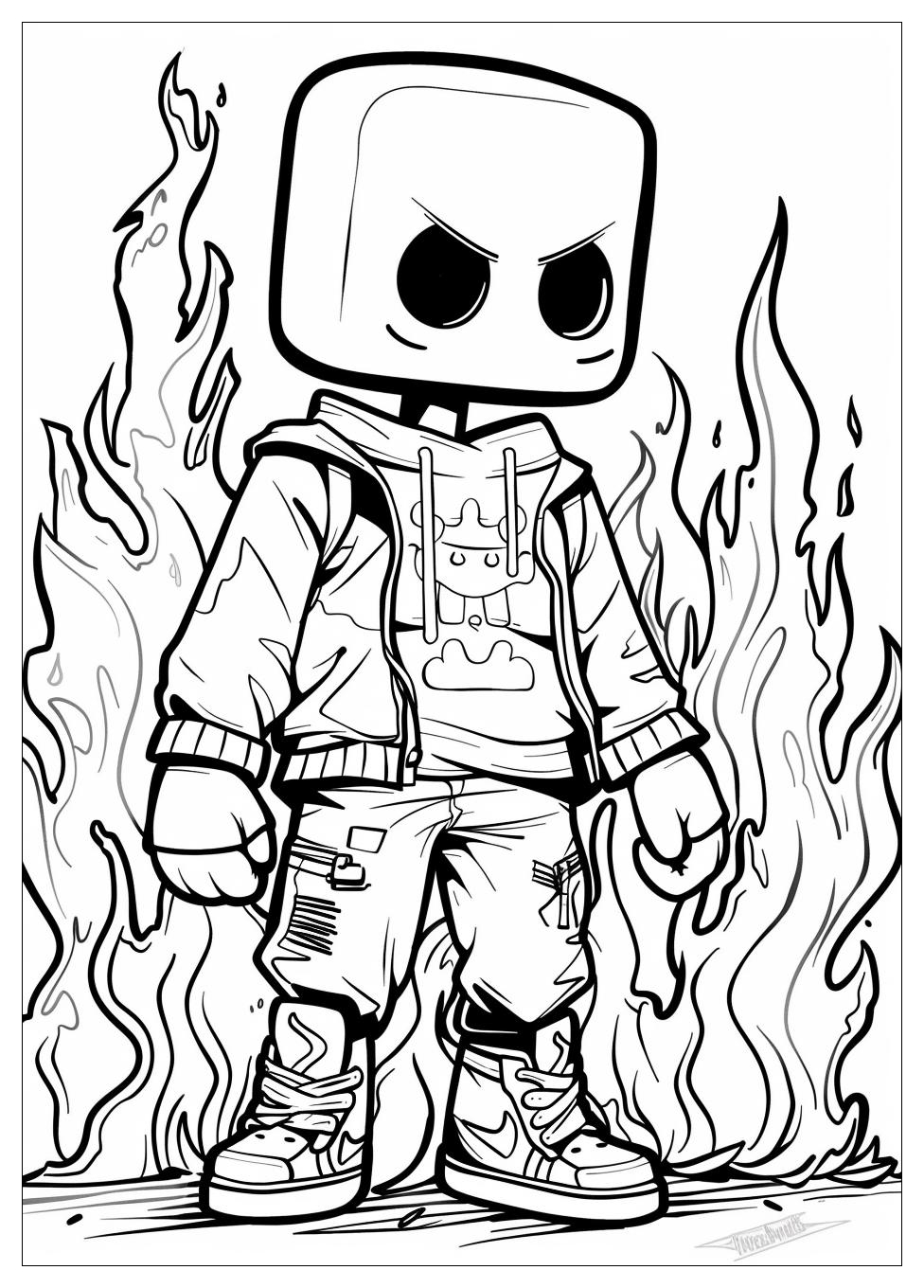 Marshmello Coloring Pages-16