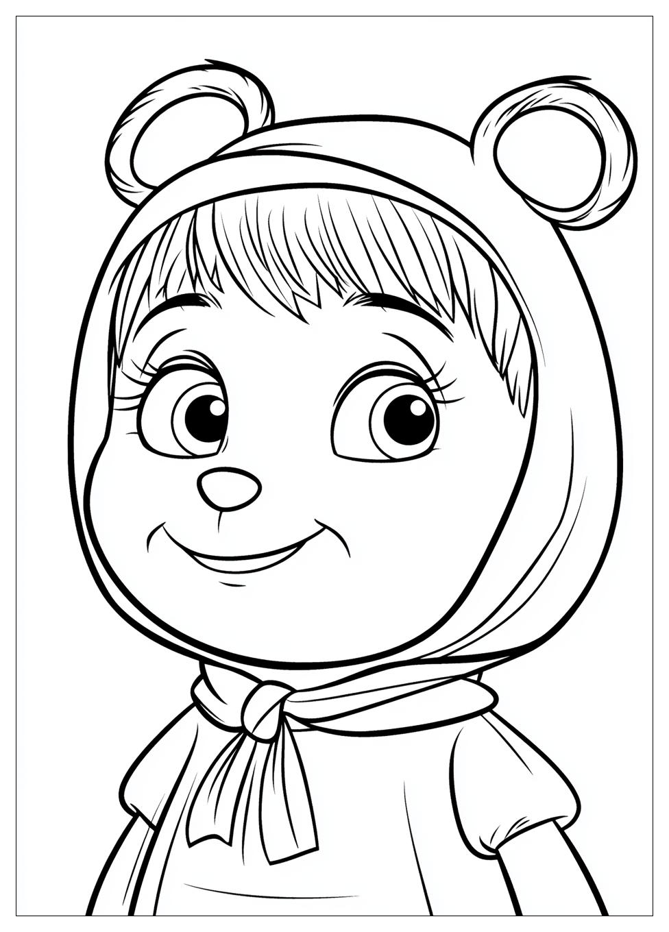 Masha And The Bear Coloring Pages-1