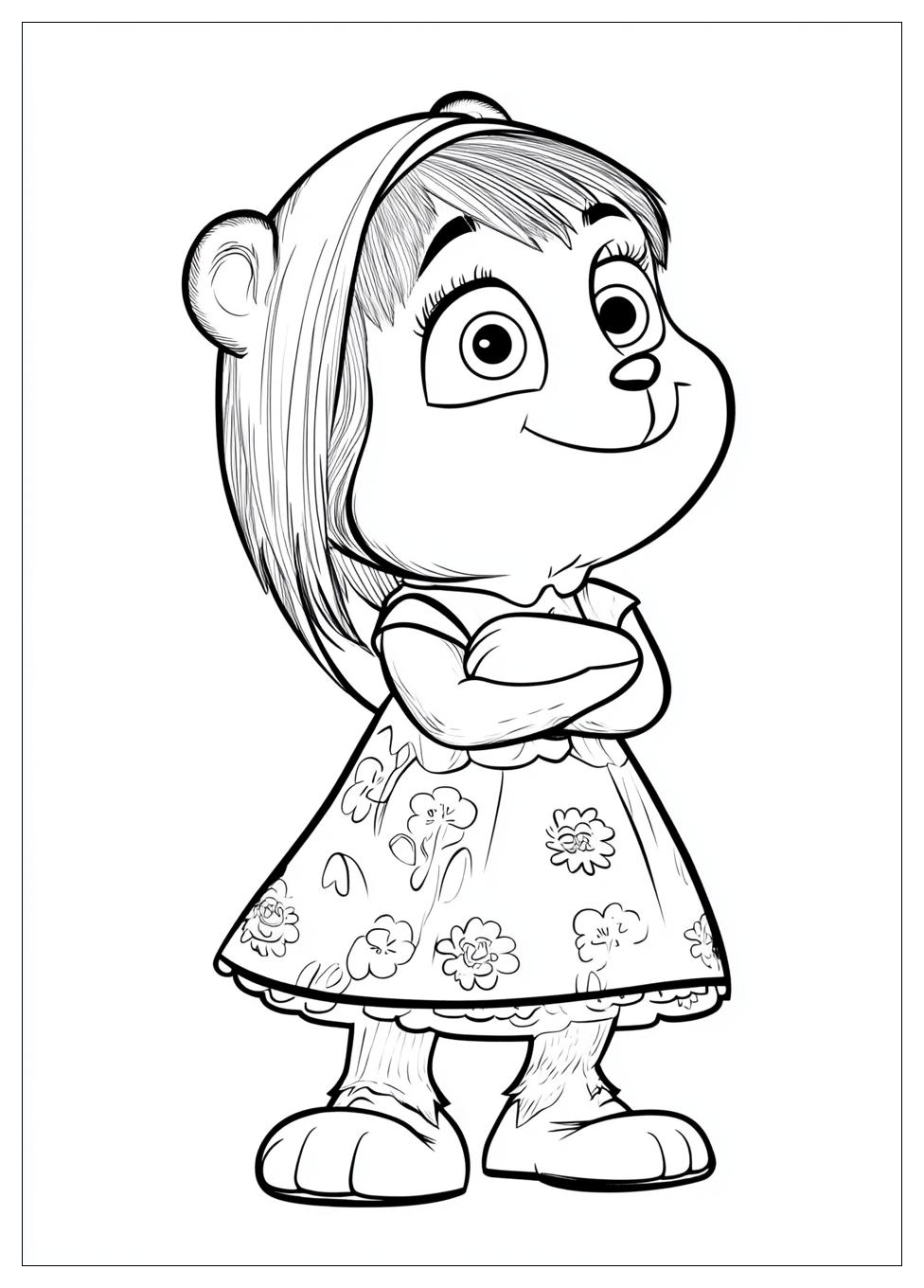 Masha And The Bear Coloring Pages-3