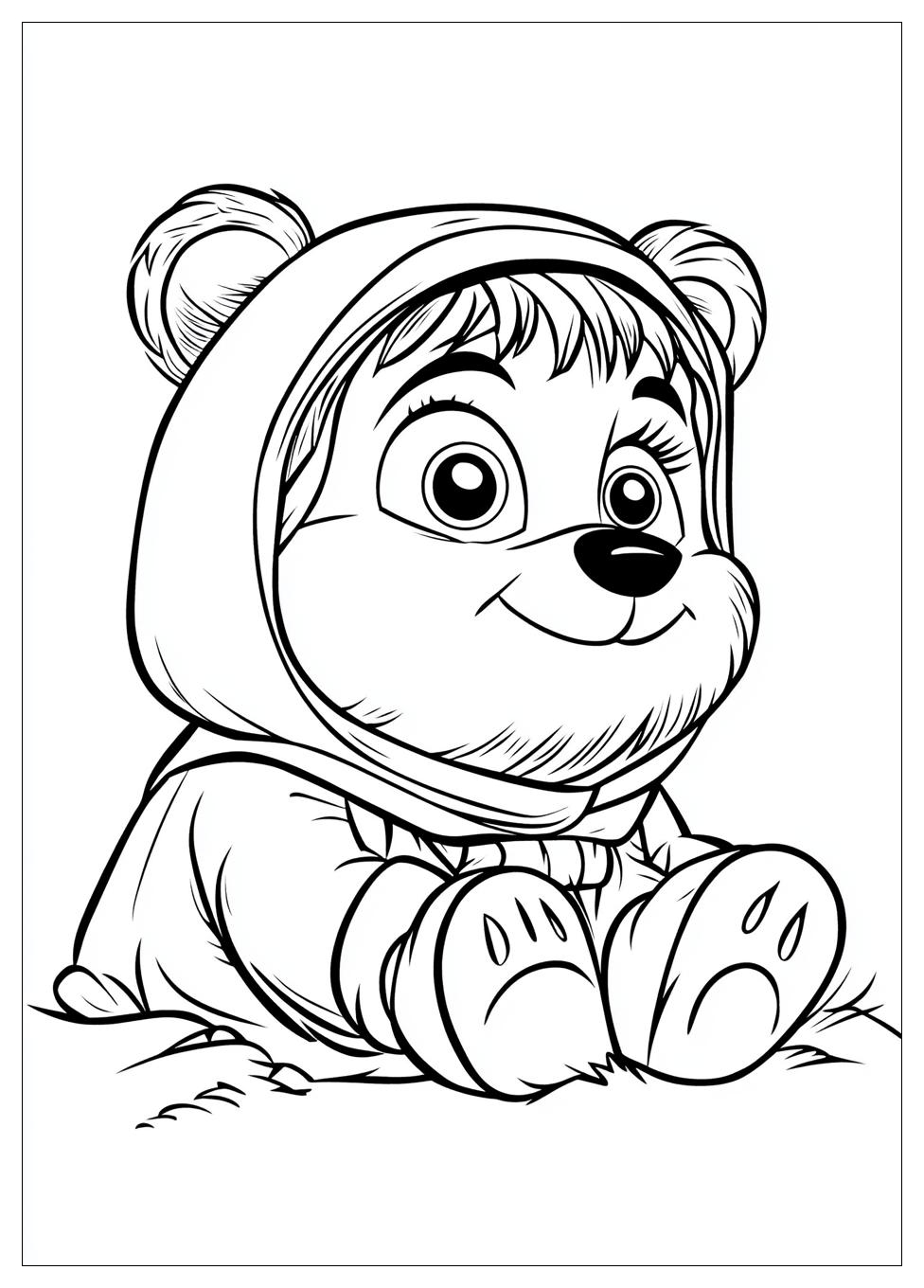 Masha And The Bear Coloring Pages-5