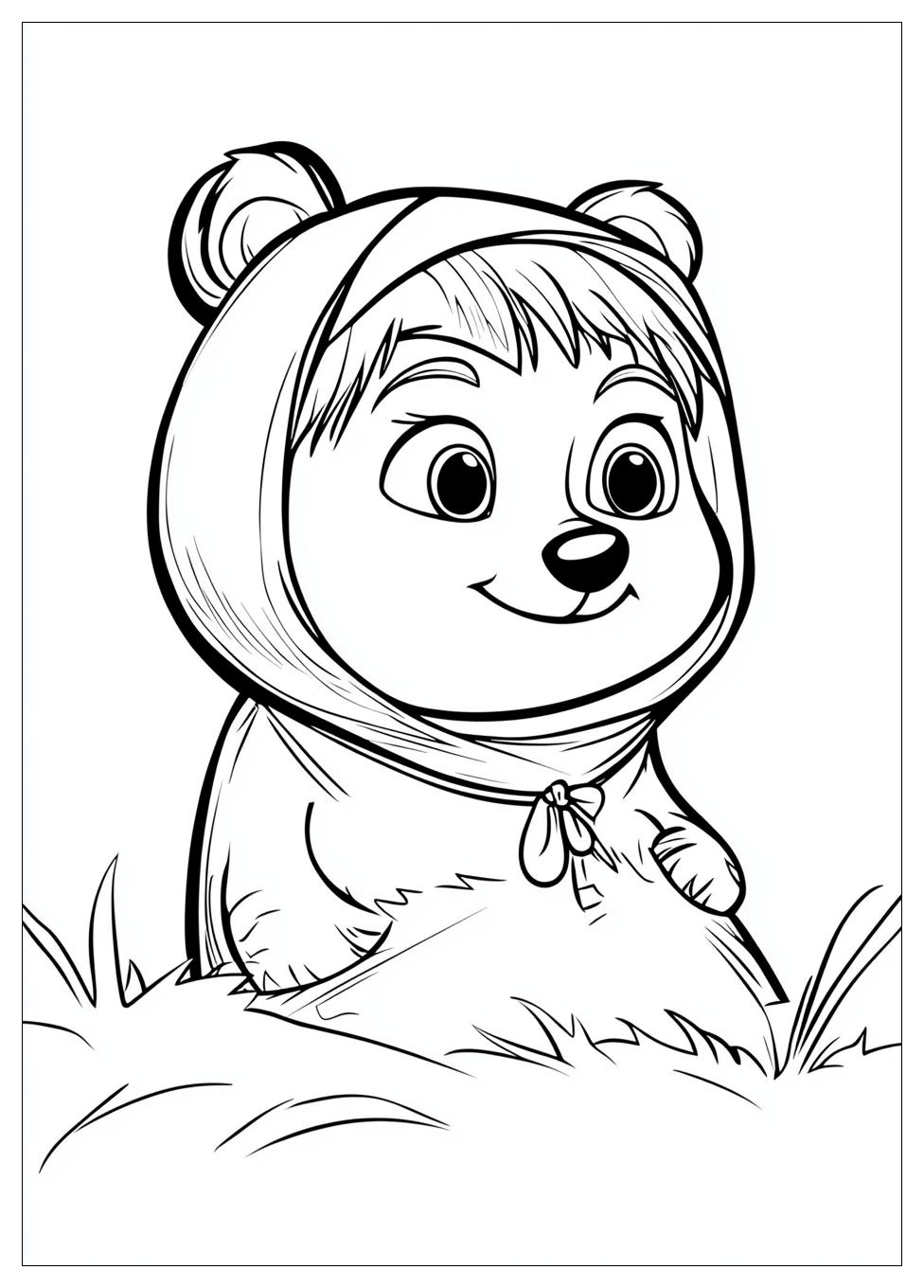 Masha And The Bear Coloring Pages-7