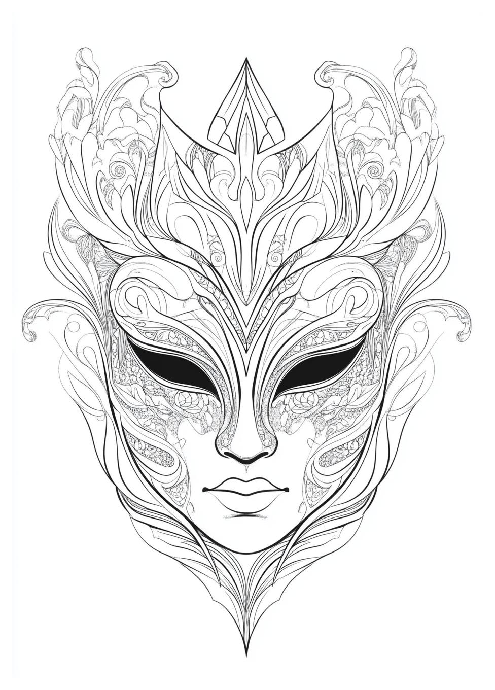 Mask Coloring Pages-17