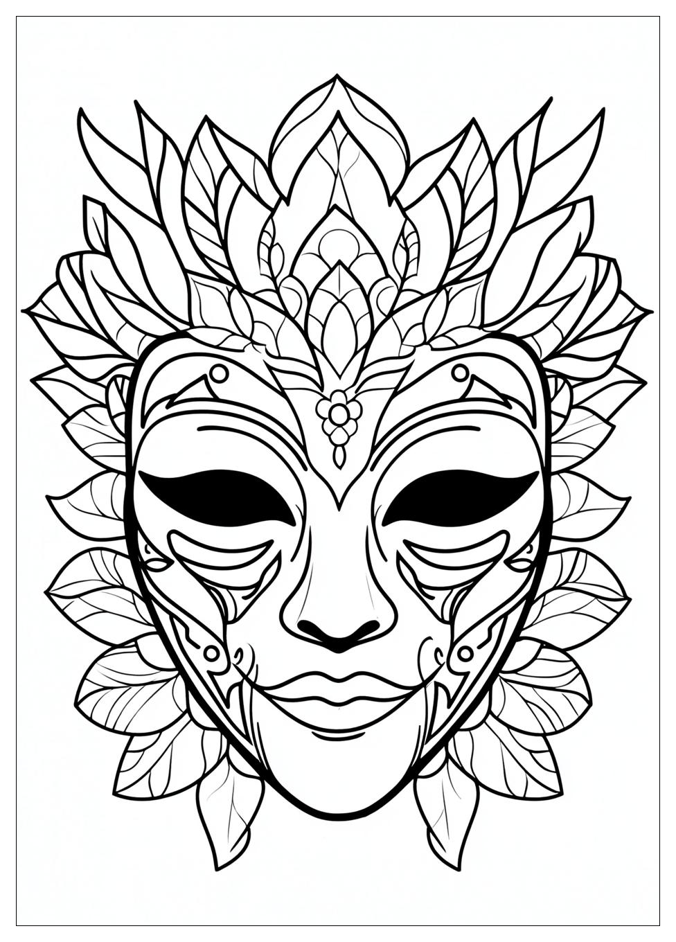 Mask Coloring Pages-18
