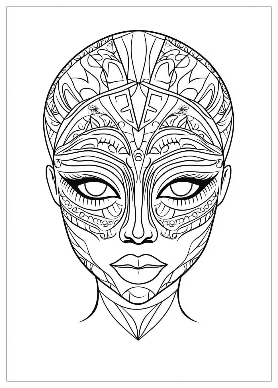 Mask Coloring Pages-19