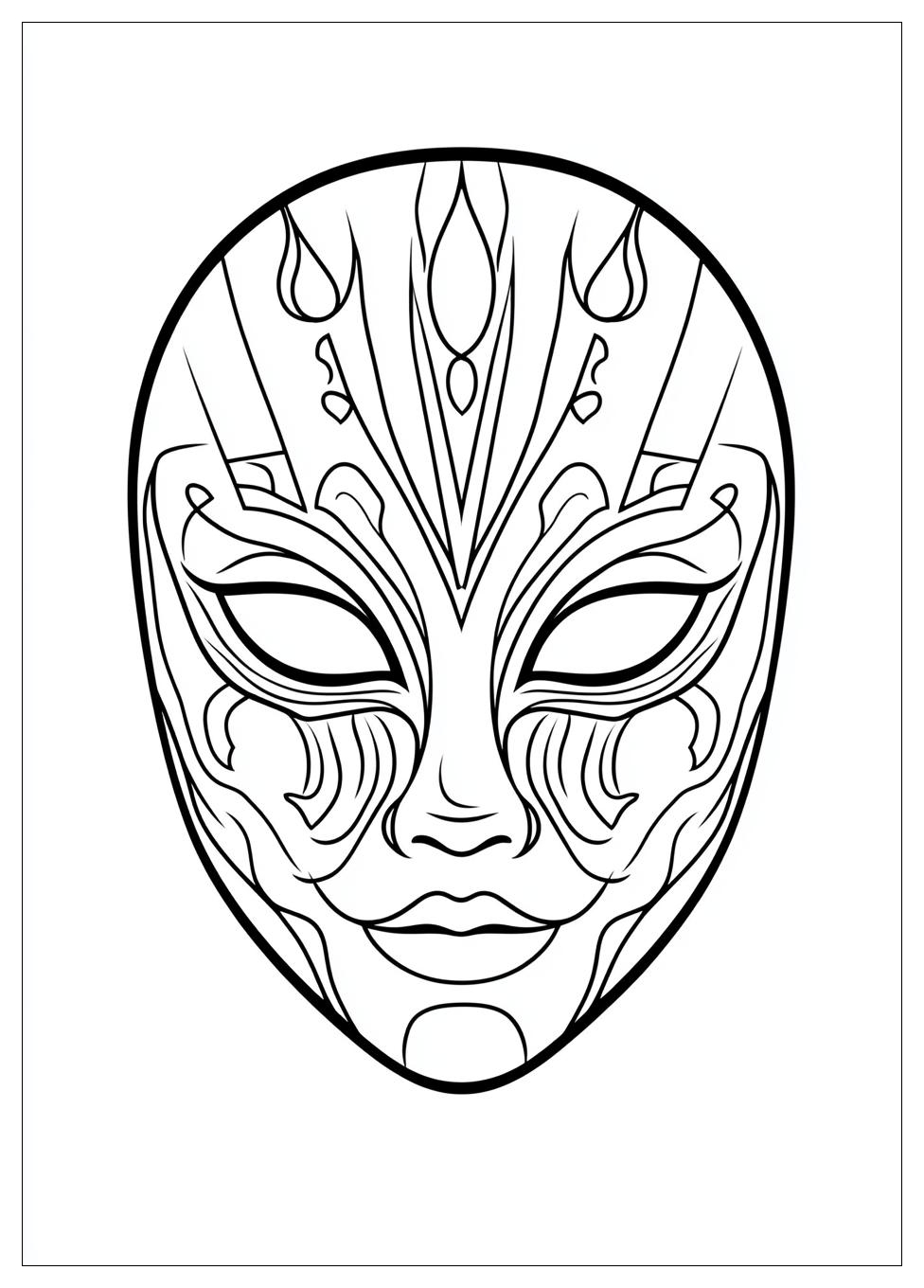 Mask Coloring Pages-4